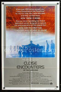 3z167 CLOSE ENCOUNTERS OF THE THIRD KIND S.E. 1sheet '80 Steven Spielberg's classic with new scenes!