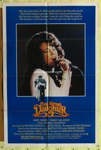 3z169 COAL MINER'S DAUGHTER one-sheet movie poster '80 Sissy Spacek as country singer Loretta Lynn!