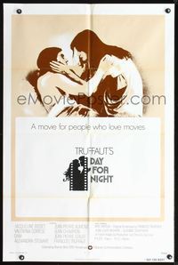 3z205 DAY FOR NIGHT int'l 1sheet '73 Francois Truffaut's La Nuit Americaine, sexy Jacqueline Bisset!
