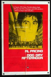 3z231 DOG DAY AFTERNOON int'l style B one-sheet movie poster '75 Al Pacino, Sidney Lumet