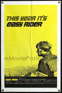 3z252 EASY RIDER style C one-sheet poster '69 Peter Fonda, Dennis Hopper, motorcycle biker classic!
