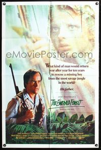 3z259 EMERALD FOREST one-sheet movie poster '85 John Boorman, Powers Boothe, cool image, true story!