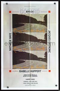 3z275 EVERY MAN FOR HIMSELF one-sheet poster '80 Jean-Luc Godard, Isabelle Huppert, Nathalie Baye