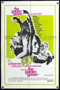 3z302 FILE OF THE GOLDEN GOOSE one-sheet movie poster '69 Yul Brynner, Charles Gray, Edward Woodward