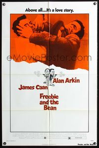 3z347 FREEBIE & THE BEAN one-sheet poster '74 James Caan, Alan Arkin, wacky screwball cop artwork!