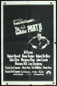 3z397 GODFATHER PART II int'l one-sheet '74 Al Pacino in Francis Ford Coppola classic crime sequel!