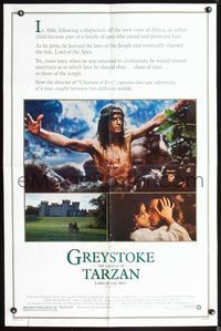 3z418 GREYSTOKE one-sheet movie poster '83 Christopher Lambert as Tarzan, Lord of the Apes!