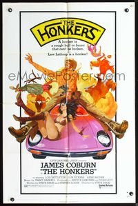 3z464 HONKERS one-sheet movie poster '72 James Coburn, Lois Nettleton, Anne Archer, bull riding!