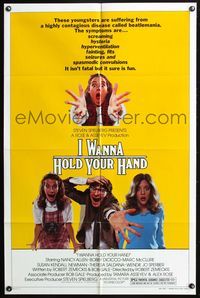 3z491 I WANNA HOLD YOUR HAND one-sheet movie poster '78 Robert Zemeckis, Nancy Allen, Beatlemania!