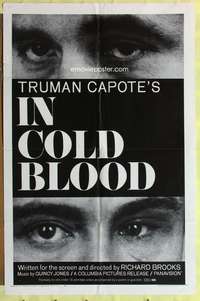 3z500 IN COLD BLOOD one-sheet movie poster '68 Robert Blake, from the novel by Truman Capote!
