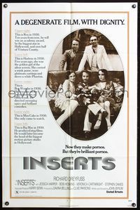 3z508 INSERTS 1sheet '76 x-rated Richard Dreyfuss, Jessica Harper, a degenerate film with dignity!