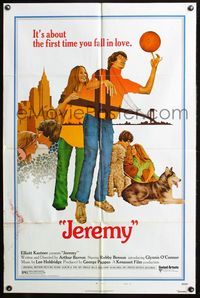3z531 JEREMY style B one-sheet '73 several artwork images of Robby Benson, basketball romance!