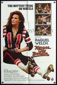 3z545 KANSAS CITY BOMBER one-sheet poster '72 great image of sexy roller derby girl Raquel Welch!
