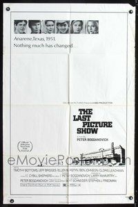 3z576 LAST PICTURE SHOW one-sheet '71 Peter Bogdanovich, Jeff Bridges, Ellen Burstyn, Tim Bottoms
