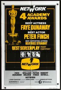 3z662 NETWORK one-sheet poster '76 written by Paddy Cheyefsky, William Holden, Sidney Lumet classic!