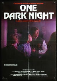 3z700 ONE DARK NIGHT one-sheet movie poster '82 Meg Tilly, Adam West, Mantan Moreland, spooky image!