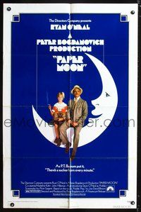 3z719 PAPER MOON one-sheet poster '73 great image of smoking Tatum O'Neal with dad Ryan O'Neal!