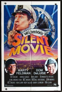 3z820 SILENT MOVIE one-sheet poster '76 Marty Feldman, Dom DeLuise, art of Mel Brooks by John Alvin!