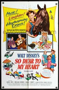 3z835 SO DEAR TO MY HEART one-sheet poster R64 Walt Disney, Burl Ives, Beulah Bondi, Harrey Carey