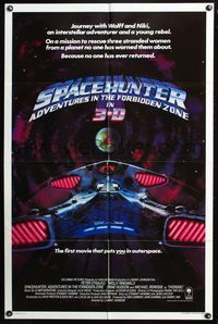 3z850 SPACEHUNTER ADVENTURES IN THE FORBIDDEN ZONE advance 1sh '83 3D, Molly Ringwald, Peter Strauss