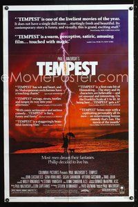 3z886 TEMPEST one-sheet movie poster '82 John Cassavetes, Gena Rowlands, Susan Sarandon