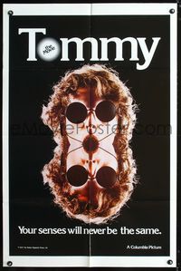3z922 TOMMY teaser one-sheet poster '75 The Who, Roger Daltrey, rock & roll, cool mirror image!