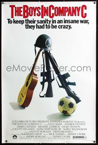 4a309 BOYS IN COMPANY C 40x60 '78 the insane Vietnam War, cool image of guitar, guns & soccer ball!