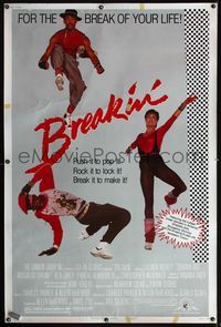 4a310 BREAKIN' 40x60 poster '84 break-dancing Shabba-doo dances for his life, rock it to lock it!