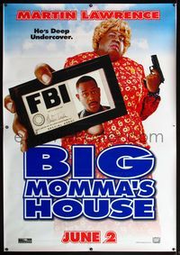 4a214 BIG MOMMA'S HOUSE DS bus stop poster '00 FBI agent Martin Lawrence poses as a big old woman!