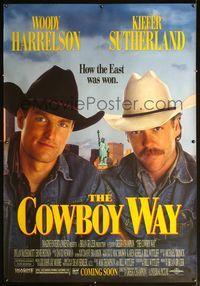 4a225 COWBOY WAY DS bus stop '94 great image of Woody Harrelson & Keifer Sutherland by Lady Liberty!