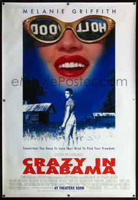 4a227 CRAZY IN ALABAMA DS bus stop '99 great image of Melanie Griffith, directed by Antonio Banderas