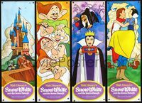 4a127 SNOW WHITE & THE SEVEN DWARFS set of 4 door panels R75 Walt Disney animated cartoon classic!