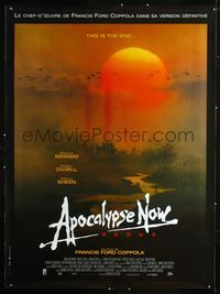 4a113 APOCALYPSE NOW French 1p R2001 Francis Ford Coppola, classic Bob Peak art of helicopters!