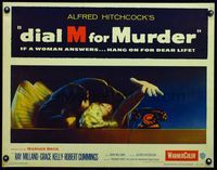 4a100 DIAL M FOR MURDER 1/2sh '54 Alfred Hitchcock, Grace Kelly reaches for phone while attacked!
