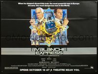 4a094 AVALANCHE EXPRESS subway poster '79 Lee Marvin, Robert Shaw, cool montage art by L. Salle!