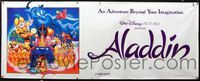 4a181 ALADDIN vinyl banner poster '92 classic Walt Disney cartoon, great image of the entire cast!