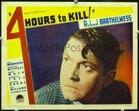4b032 4 HOURS TO KILL movie lobby card '35 great close-up of Ricahrd Barthelmess!
