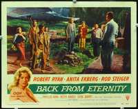 4b085 BACK FROM ETERNITY movie lobby card #8 '56 ooh that Anita Ekberg, cool group image!