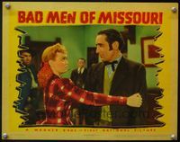 4b015 BAD MEN OF MISSOURI signed LC '41 by pretty young Jane Wyman, who is pleading w/Victor Jory!