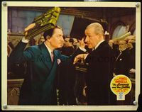 4b099 BARONESS & THE BUTLER lobby card '38 great close up of William Powell mad at Henry Stephenson!