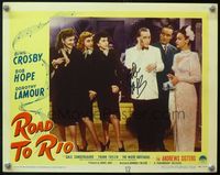 4b008 ROAD TO RIO signed LC #1 '48 by Bob Hope, who's with Bing Crosby, Lamour & Andrews Sisters!