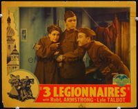 4c003 3 LEGIONNAIRES movie lobby card '37 wacky image of Robert Armstrong & Lyle Talbot!
