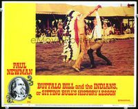 4c089 BUFFALO BILL & THE INDIANS LC #4 '76 cool image of Paul Newman wrestling Native American!