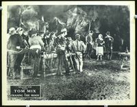 4c105 CHASING THE MOON movie lobby card '22 cool image of wild west bad guys!