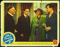 4c117 COMRADE X movie lobby card '40 cool image of Clark Gable in pajamas & Eve Arden!