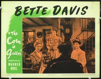 4c120 CORN IS GREEN movie lobby card '45 great image of Bette Davis having tea!