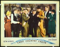 4c127 CROSS COUNTRY CRUISE movie lobby card '34 Lew Ayres, June Knight!