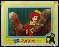 4c129 CYRANO DE BERGERAC LC #5 '51 great close up of Jose Ferrer sitting with feet up on table!