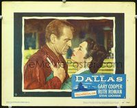4c132 DALLAS movie lobby card #6 '50 romantic close-up of Gary Cooper & Ruth Roman!
