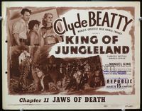 4c139 DARKEST AFRICA chap 11 movie lobby card R49 Clyde Beatty serial, re-titled King of Jungleland!